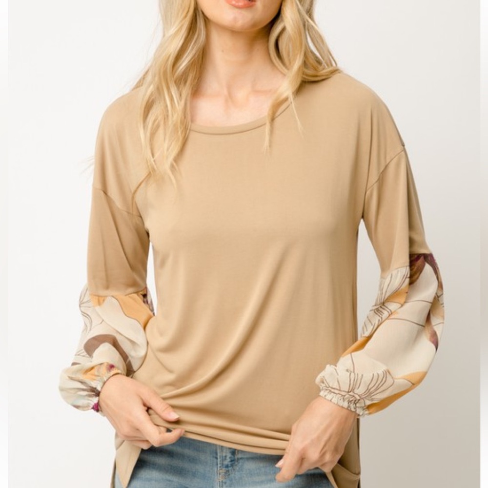 Tropical Sleeve Top